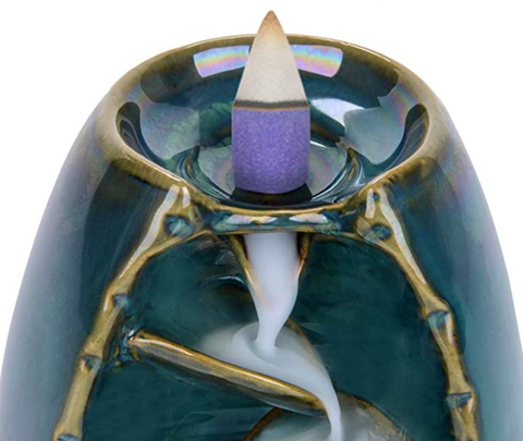 Backflow Incense Burner with 12 Backflow Incense Cones Included