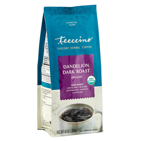 Teeccino: DANDELION DARK ROAST HERBAL COFFEE